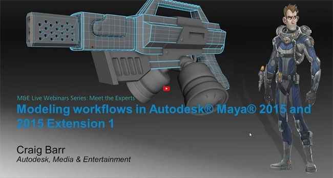 Modeling workflows in Autodesk Maya 2015 and 2015 extension 1