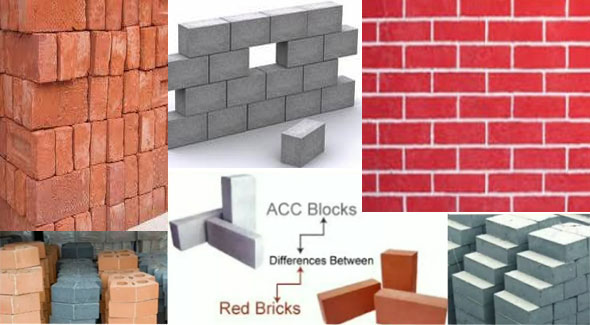 Basic differences among Red Bricks and AAC Blocks