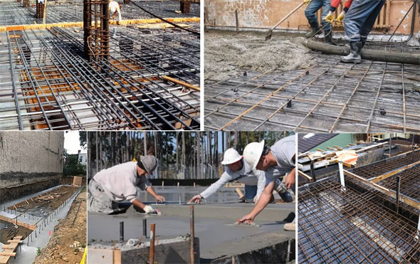 Detail construction process of slab