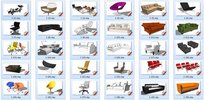 Sketchup Components 3D Warehouse - Furnitures