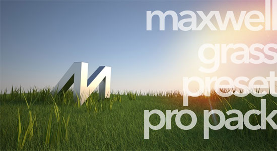 Maxwell Grass Preset Pro Pack for architect and landscape designers