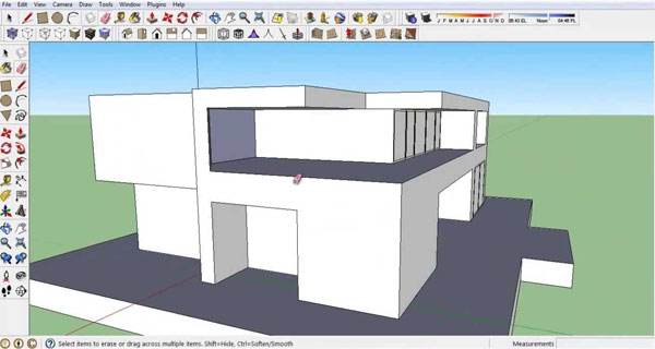 Make a modern house with Sketchup