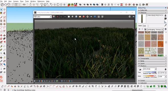 Learn to produce realistic looking grass in sketchup and v-ray 3.4