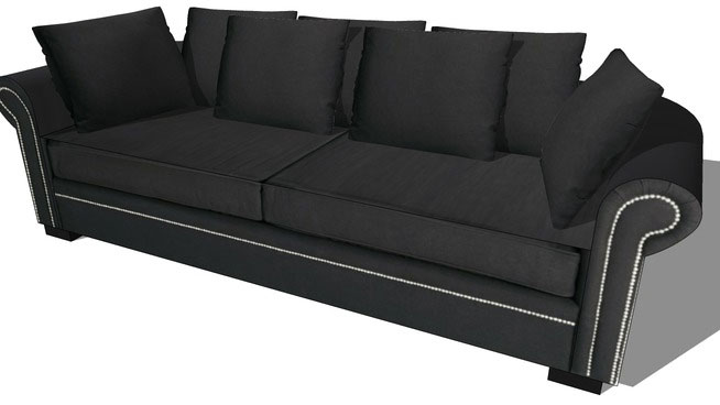 Canape plazza lin noir sofa