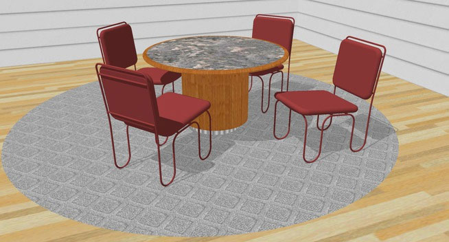 Chairs and round table