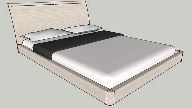 Sketchup Components 3D Warehouse - Double Bed | Sketchup‬ Warehouse