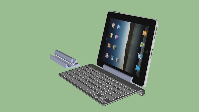 iPad and Apple Bluetooth Keyboard Stand