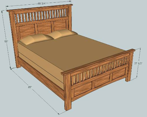 Mission Style Queen Bed