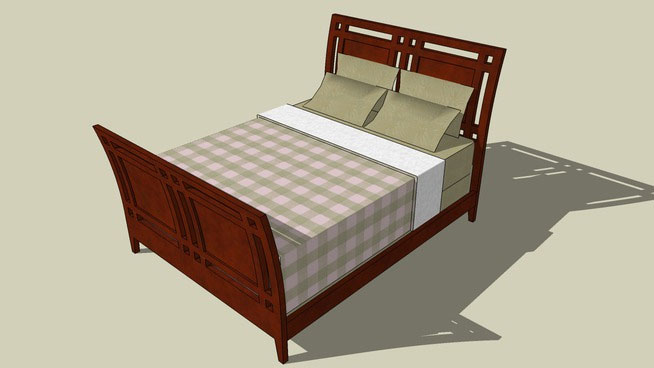 Sketchup Components 3D Warehouse - Queen Bed | Sketchup‬ Warehouse