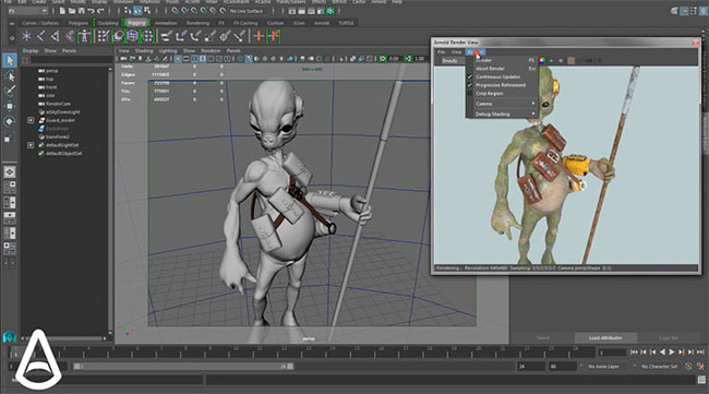 Arnold RenderView for Maya