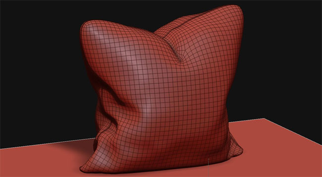 How to create the model of a cushion through cloth modifier in 3ds max