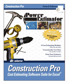Adams PowerEstimator Construction Pro Estimating Software