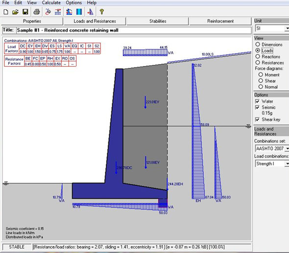 RetainWall version 2.60 – An exclusive software for designing any retaining wall