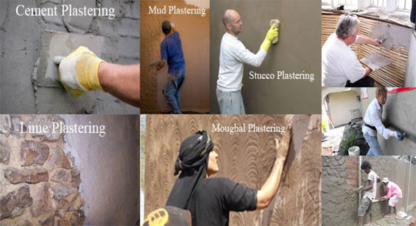 Types and methods of plastering