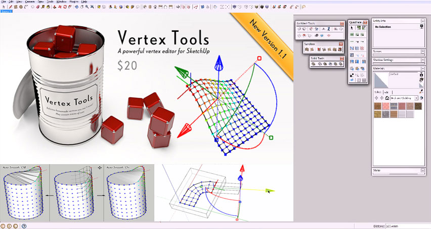 Vertex Tools for Sketchup