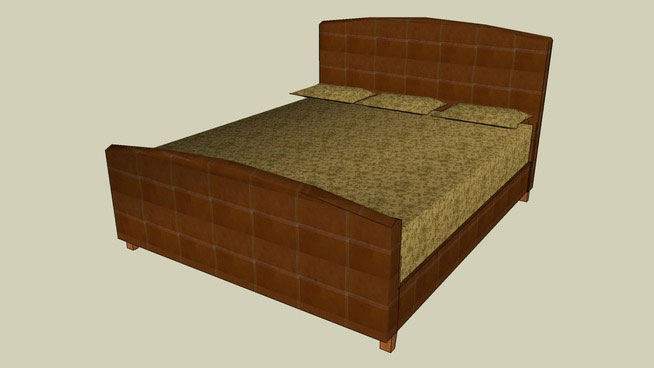 Leather king size bed