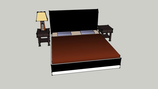King sized bed with nightstand