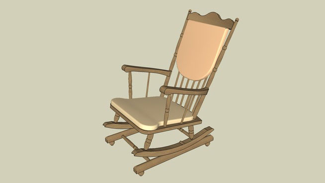 Guided rocking chair