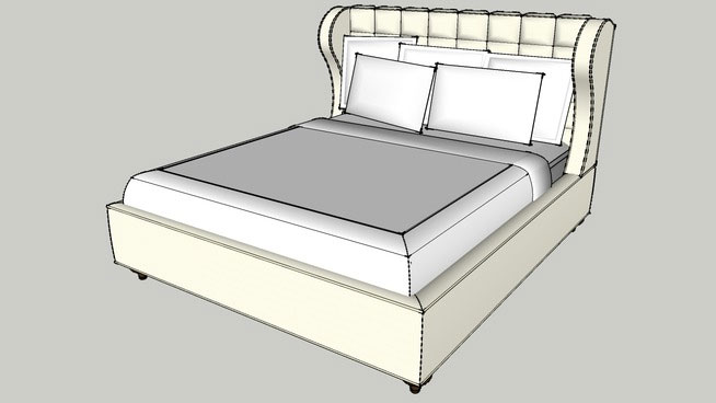 Sketchup Components 3D Warehouse - Queen Bed
