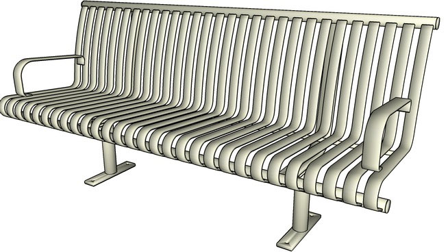 Sketchup Components 3D Warehouse - Thomas Steele Bench